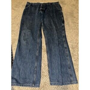 Carhartt Jeans Womens 18x32 Blue Denim Carpenter  Fit Workwear Straight Leg